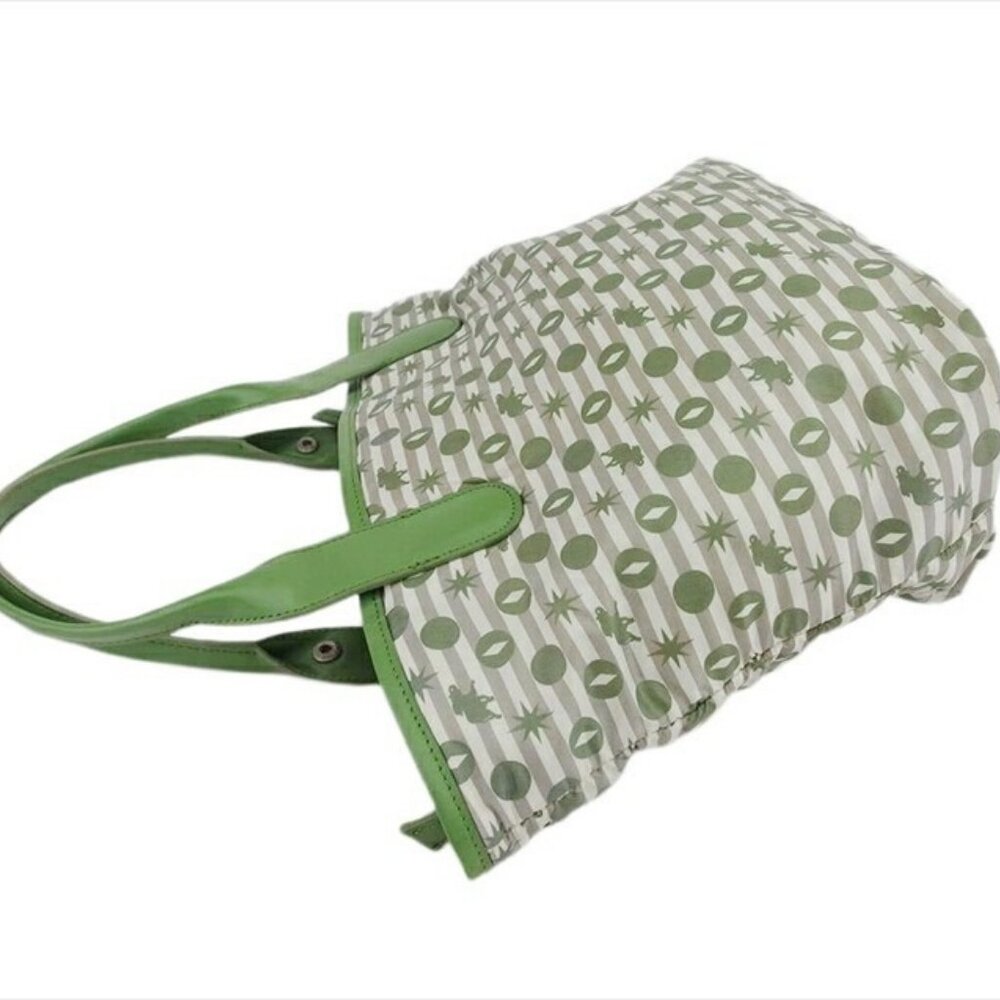 HUNTING WORLD Tote Bag Green x Gray x Ivory Women Authentic secondhand